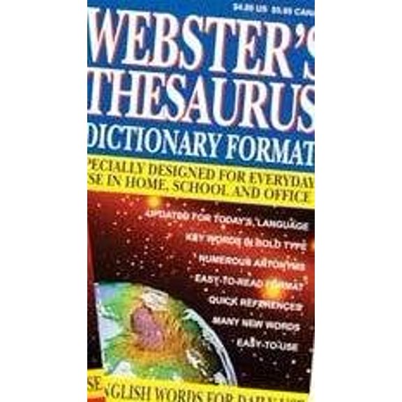 Pre-Owned Websters Thesaurus: Dictionary Format, Basic English Words for Daily Use (Mass Market Paperback) 157755051X 9781577550518