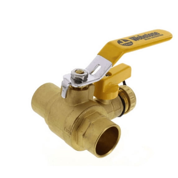 Webstone 50614 Pro-Pal Series 1" C x C Ball Valve with Drain Outlet