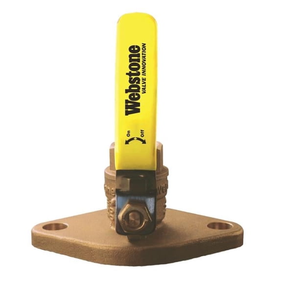 Webstone H-50403 The Isolator Full Port Forged Brass Uni-Flange Ball Valve - 3/4" Sweat x Flange