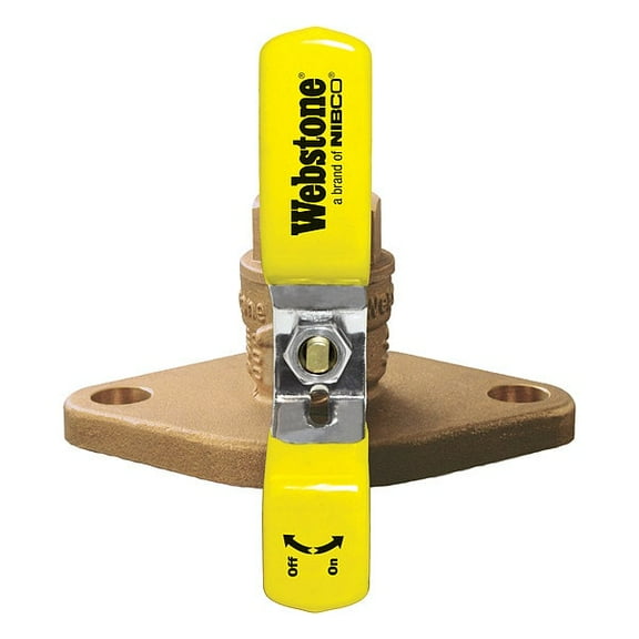 Webstone 3/4" Flanged 3-Way Brass Ball Valve 40403
