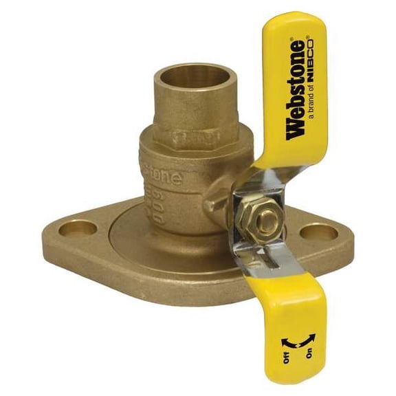 Webstone Manual 2-Way Ball Valve,Sweat,Brass 51404HV