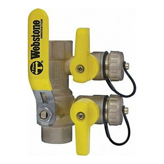Webstone Purge and Fill Valve, 3/4", Brass 48613