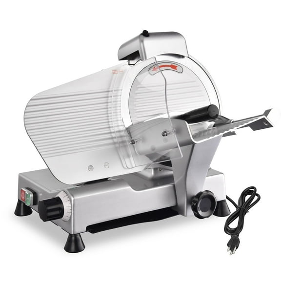 Wechef 10" Commercial Meat Slicer 240W 530RPM Electric Cheese Deli Food Slicer Stainless Steel Blade Veggies Cutter