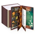thumbnail image 1 of WeChef 20 pack 8.5"x11" Restaurant Menu Book Covers 4 Page 8 View Book Style for Cafe Hotel Bar Burgundy, 1 of 11