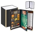 thumbnail image 1 of WeChef 30 pack 8.5"x11" Restaurant Menu Book Covers 3 Page 6 View Book Style for Cafe Hotel Bar Black, 1 of 13