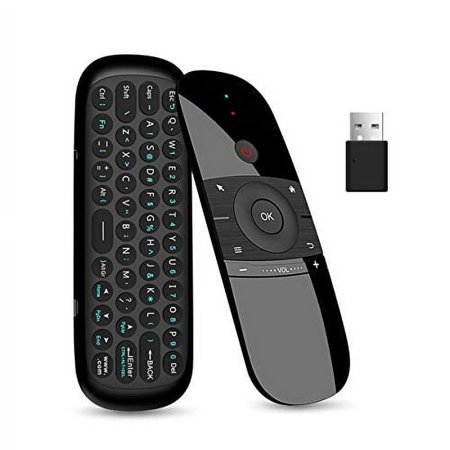 Wechip Upgrade W1 Universal Tv Remote Air Mouse, Wireless Keyboard Fly Mouse 2.4Ghz Connection Air Remote Keyboard Mouse For Android Tv Box/Pc/Smart Tv/Projector/Htpc/All-In-One Pc/Tv Remote_Control
