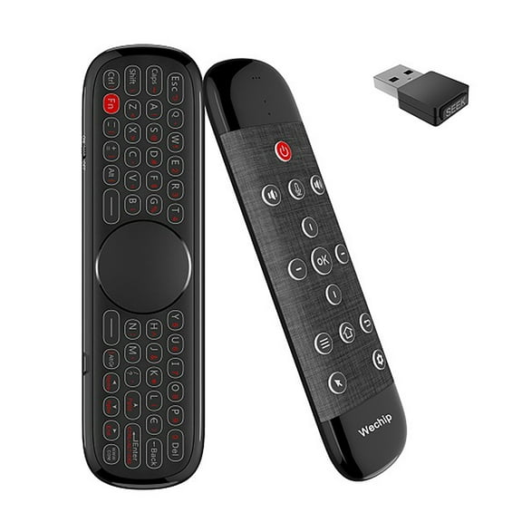 Wechip W2 Pro Wireless Keyboard 2.4G 3-in-1 Function ABS Air Mouse Touchpad Keyboard for Smart TV