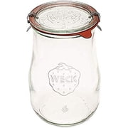 Weck Jars - Weck Tulip Jars 1.5 Liter - Sour Dough Starter Jars - Large Glass Jars for Sourdough - Starter Jar with Glass Lid - Tulip Jar with Wide Mouth - Suitable for Canning and Storage - 1 Jar
