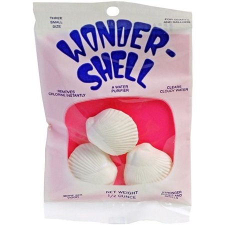 Weco Wonder Shell De-Chlorinator [Aquarium, Chlorine & Chloramine Removers] Small - For Bowls up to 1 Gallon (3 Pack)