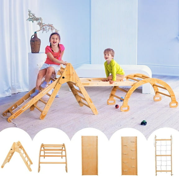Wedanta Foldable Climbing Toys for Toddlers 5 in 1 Triangle Climber with Ramp Anthill 4