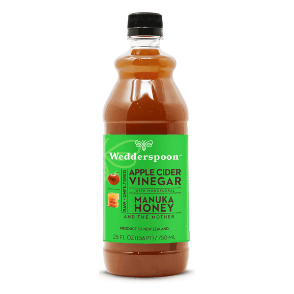Wedderspoon Raw Apple Cider Vinegar with Manuka Honey, 25 fl oz Bottle
