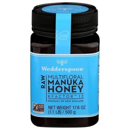 Wedderspoon KFactor 12 Raw Multifloral Manuka Honey, 17.6 Ounce -- 6 per Case.