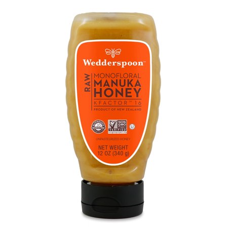 Wedderspoon Monofloral Raw Manuka Honey KFactor 16 Unpasteurized -- 12 oz