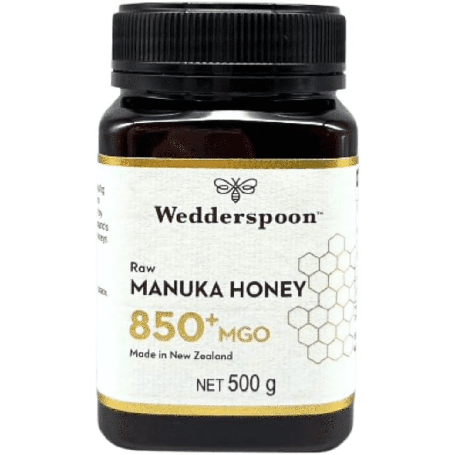 Wedderspoon Raw Manuka Honey 850+ MGO, Unpasteurized, Third-Party Verified, 250 g Honey