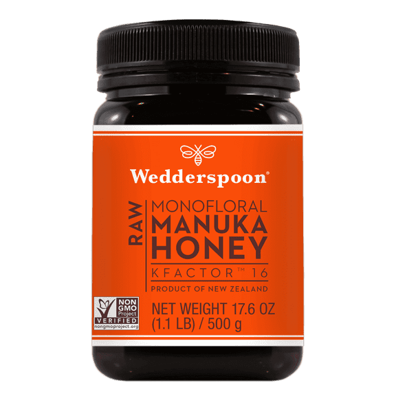 Wedderspoon Raw Monofloral KFactor 16 Manuka Honey, 17.6 oz