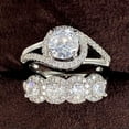 thumbnail image 1 of Wedding 925 Silver Rings Women Gorgeous Cubic Zirconia Jewelry Size 6-10, 1 of 8