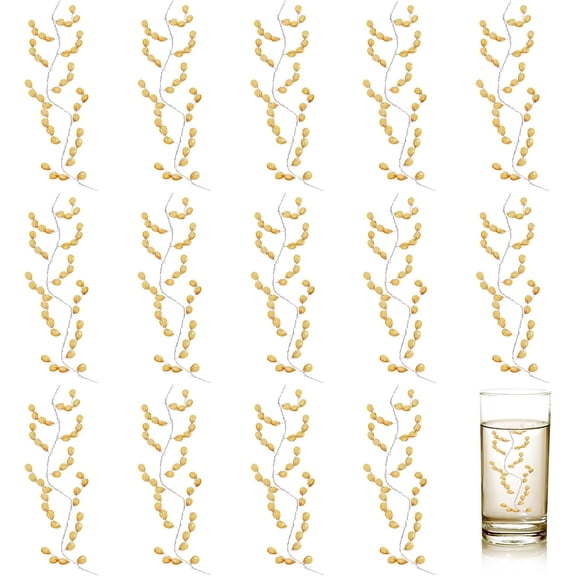 Wedding Acrylic Teardrop String with Iron Wire DIY Jewelry Hair Accessories Orange 30cm