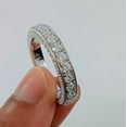 thumbnail image 1 of Wedding Anniversary Band Round Cut White Diamond - Bridal Wedding Band in 14K White Gold Plated - Fully Studded Eternity Band Ring, 1 of 4