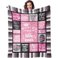 thumbnail image 1 of Wedding Anniversary Blanket 1 Year for Women Men - Happy 1st Anniversary 50"" X 60"" Soft Throw Blanket - Romantic Gift for Couple Wife Husband, 1 of 5