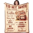 thumbnail image 1 of Wedding Anniversary Blanket 1 Year for Women Men - Happy 1st Anniversary 50"" X 60"" Soft Throw Blanket - Romantic Gift for Couple Wife Husband, 1 of 5