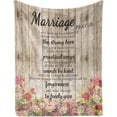thumbnail image 1 of Wedding Anniversary Blanket Gift for Couples Marriage Prayer Gifts Blanket Unique Newlywed Gifts Engagement Gifts for Couples Marriage Gift for Couple Mom Dad Parents for Valentines, Birthday 60"X50", 1 of 6