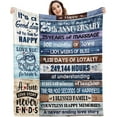 Wedding Anniversary Blanket Gifts for Him Her Best Romantic Anniversary