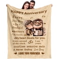thumbnail image 1 of Wedding Anniversary Blanket Gifts for Her Wedding Gift for Wife Husband, Anniversary Marriage Gift for Couple Mom Dad Parents, Happy Anniversary for Girlfriend Boyfriend Gifts Blanket (50"x60"), 1 of 5