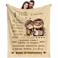thumbnail image 1 of Wedding Anniversary Blanket Gifts for Her Wedding Gift for Wife Husband, Anniversary Marriage Gift for Couple Mom Dad Parents, Happy Anniversary for Girlfriend Boyfriend Gifts Blanket (50"x60"), 1 of 5