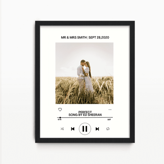 Wedding Anniversary Gift art Spotify Song lyrics Canvas Framed