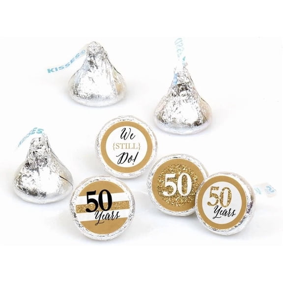 Wedding Anniversary - Party Round Candy Stickers (1 Sheet Of 108)