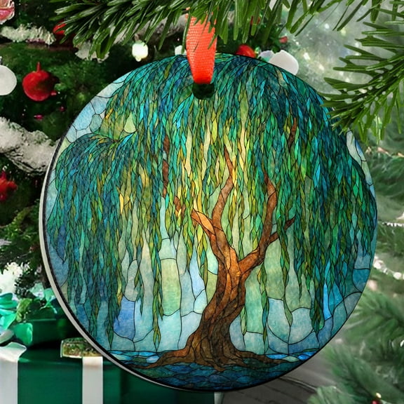 Wedding Anniversary Suncatcher, Willow Tree Ornament Gift, Custom Couple Gift for Husband Wife, 9th Anniversary, 2025, Holiday Decoration, Seasonal 2025, Seasonal Holiday Decor,