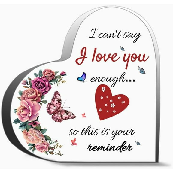 Wedding Anniversary Valentine S Day Gifts For Couples Romantic Valentines Day Gifts For Women Men Hu Gifts For Women Men,Acrylic Heart Keepsake For Family And Friends