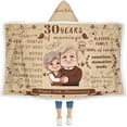 Wedding Anniversary Wearable Blanket Hoodie Gifts for Wife from Husband