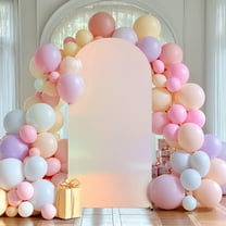 Wedding Arch Backdrop Cover, Stretchy Spandex Wall Arch Covers Fitted Glitter Round Top Chiara Backdrop Covering for Wedding Birthday Party Baby Shower Ceremony Banquet Decoration