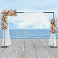 thumbnail image 1 of Wedding Arch Backdrop Stand 10FT x 7FT Heavy Duty Square Metal Frame, Stable Adjustable Pipe & Drape Kit, Easy Assembly for Wedding Ceremony Birthday Party Baby Shower Photobooth Decoration (Black), 1 of 14