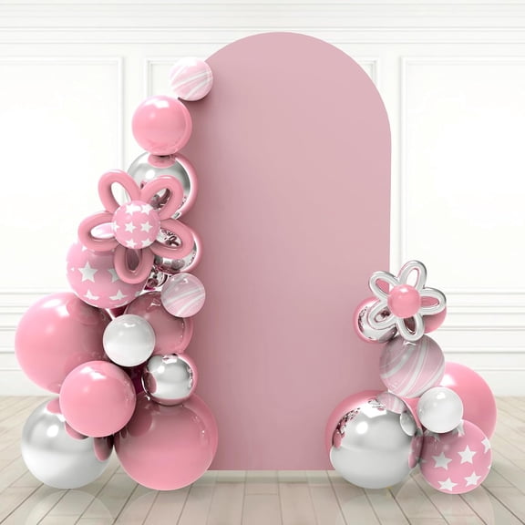 Wedding Arch Backdrop Stand 6FT, 5FT, 4FT Set of 3 Metal Gold Balloon Arch kit Stand for Ceremony Baby Shower Valentine Engagement Party Event Decoration, Garden Climbing Plant Fram