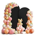 thumbnail image 1 of Wedding Arch Backdrop Stand and Cover Set, 2 Metal Balloon Arch Backdrop, Gold Arched Stand Frame for Wedding, Parties,Birthday, Garden Floral Arch Backdrop Stand Decoration (Black,6ft+7.2ft), 1 of 1
