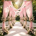 thumbnail image 1 of Wedding Arch Drapes 29.5x236.2 Inch Sheer Chiffon Fabric Soft Flowy Gauze Curtain for Outdoor Ceremony Party Stage Decor, 1 of 6