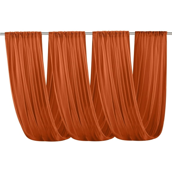 Wedding Arch Draping Chiffon Fabric Drapes Arbor Drapery Wedding Arch Decorations For Reception Sheer Backdrop Curtains For Party Swag