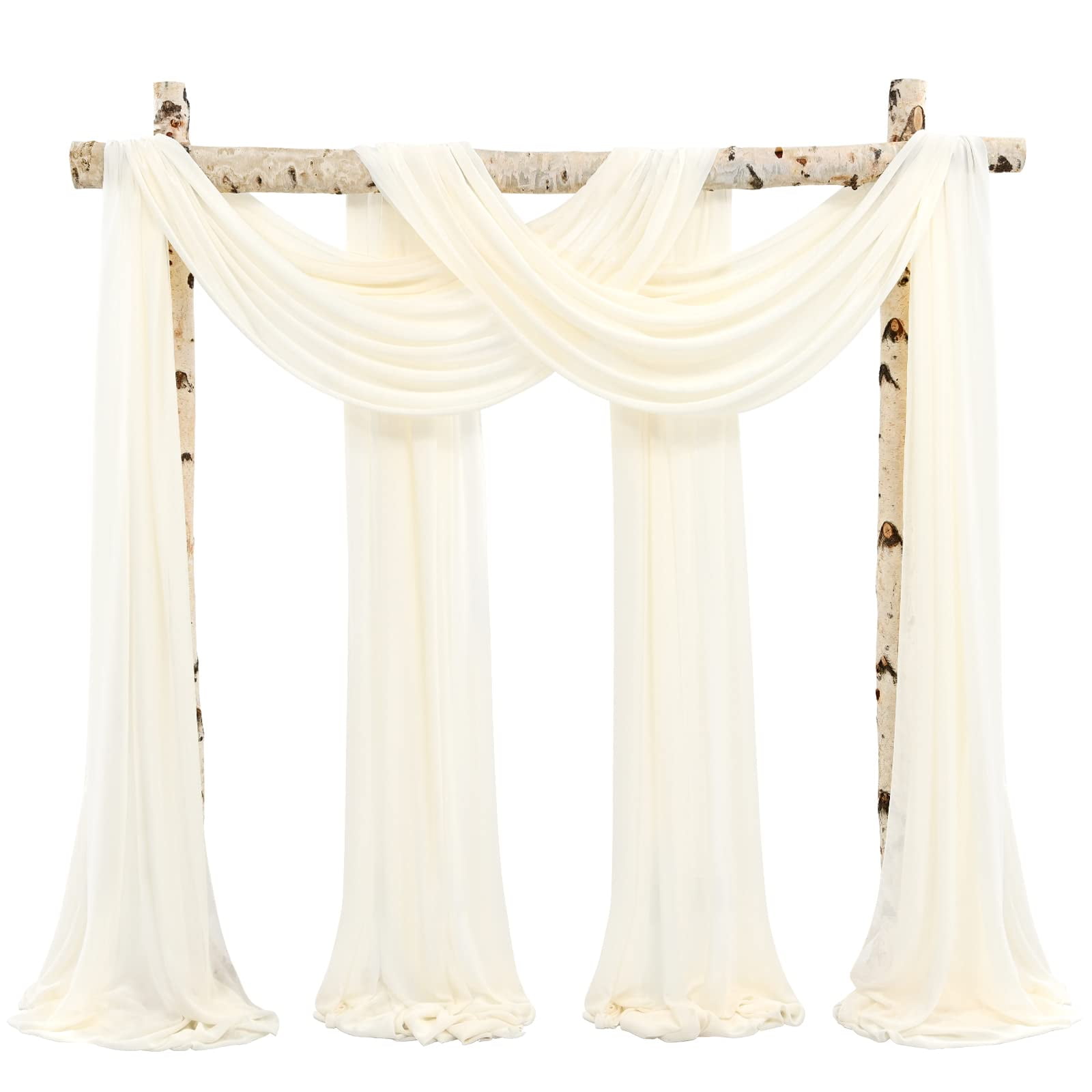 1pc White Wedding Arch Draping Fabric 28*196,Wedding Arch Drapes  Decorations Sheer Wedding Backdrop Curtains Tulle Fabric Drapery for  Ceremony Reception Ceiling Decor