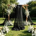 thumbnail image 1 of Wedding Arch Draping Fabric 6.56FT, Sheer Chiffon Fabric Backdrop, 1 Panel White Drapes for Wedding Ceremony Decor, Decorative Arch Drapery for Birthday Party Ceiling Curtain Backdrop, 1 of 6