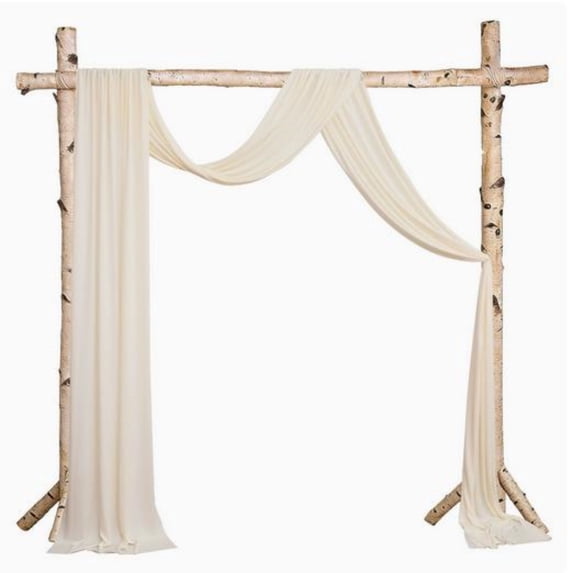 Wedding Arch Draping Fabric Sheer Chiffon Drapes Outdoor Backdrop Curtains for Wedding Ceremony Arch Ceiling Backdrop Decor, Chiffon Arch Drape,30 Inch x 20Ft