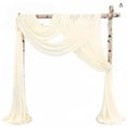 thumbnail image 1 of Wedding Arch Draping Fabric Sheer Chiffon Drapes Outdoor Backdrop Curtains for Wedding Ceremony Arch Ceiling Backdrop Decor, Chiffon Arch Drape,30 Inch x 20Ft, 1 of 2