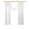 thumbnail image 1 of Wedding Arch Draping Fabric Sheer Curtain Drapes | 30" x 19.6 ft Long Backdrop Curtains for Wedding Anniversary Party, Summer Outdoor Events Drapery, Photo Backgrounds - White, 1 of 6