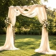 thumbnail image 1 of Wedding Arch Draping , Sheer Chiffon Fabric Backdrop Blush Drapes for Wedding Ceremony Decor, Decorative Arch Drapery for Wedding Birthday Party Ceiling Curtain Backdrop, 1 of 6