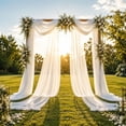 thumbnail image 1 of Wedding Arch Draping , Sheer Chiffon Fabric Backdrop Blush Drapes for Wedding Ceremony Decor, Decorative Arch Drapery for Wedding Birthday Party Ceiling Curtain Backdrop, 1 of 6