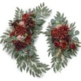 thumbnail image 1 of Wedding Arch Flower Kit of 2 for Wedding Party Welcome Sign Floral Swag Decoration Reception Backdrop Floral Decor, Wedding Arch Flower, Party Flower Decoration (Wine Red), 1 of 6