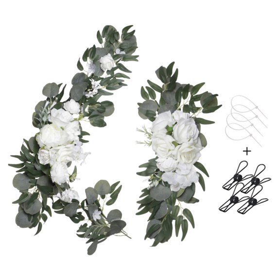 Wedding Arch Flower Swag Wreath Outdoor Indoor Silk Cloth Ceremony Diy Party Christmas Garlands Decor