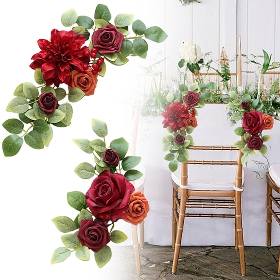 Wedding Arch Flowers Artificial Set Of 2 Pieces Roses And Sunflowers With Leaves For Ceremony Decor Welcome Sign Table Centerpiece