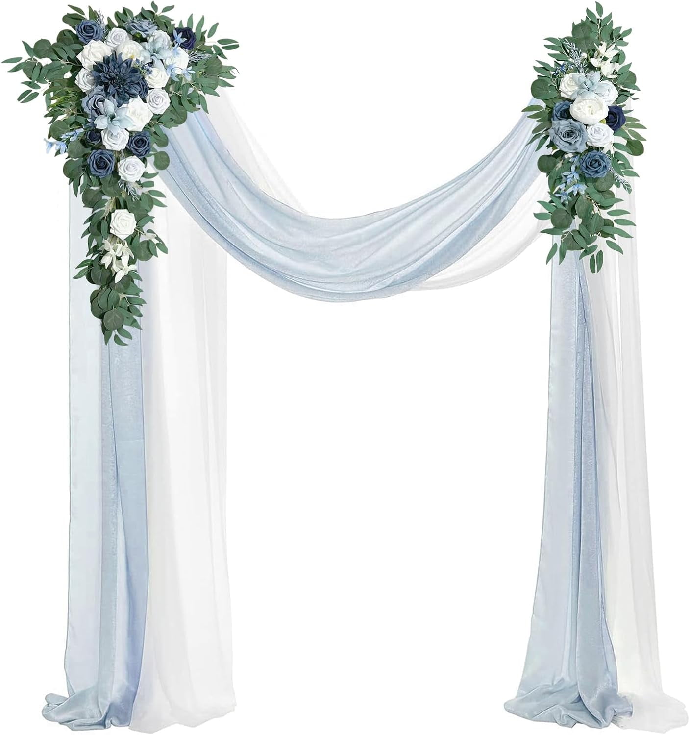 Wedding Arch Flowers Kit (Pack of 4), 2 p cs Artificial Dusty Blue ...